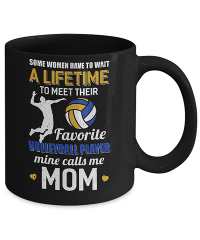 Funny My Favorite Volleyball Player Calls Me Mom Mug-Coffee Mug-11oz Mug-Black