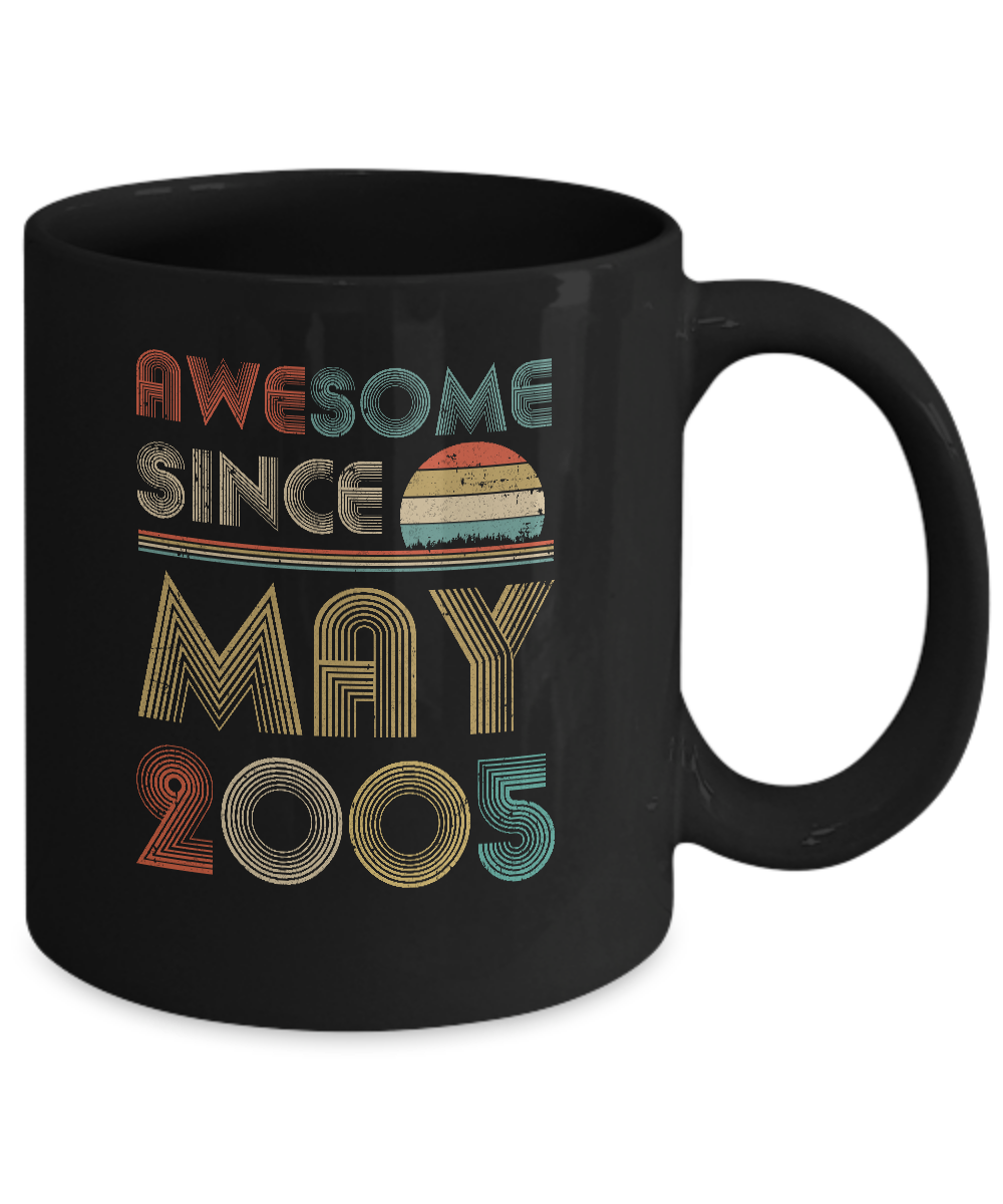 Awesome Since May 2005 Vintage 16th Birthday Gifts Mug-Coffee Mug-11oz Mug-Black