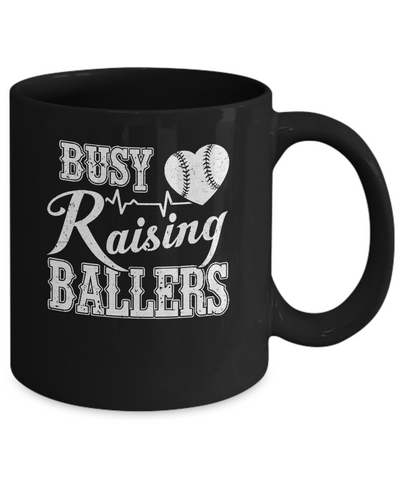 Busy Raising Ballers Baseball Mug-Coffee Mug-11oz Mug-Black
