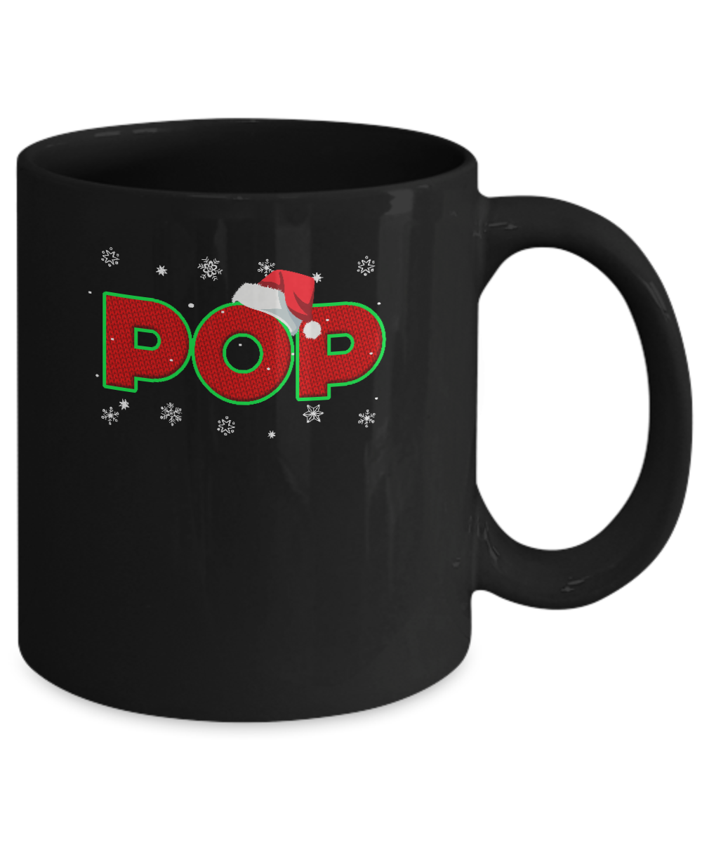 Pop Christmas Santa Ugly Sweater Gift Mug-Coffee Mug-11oz Mug-Black