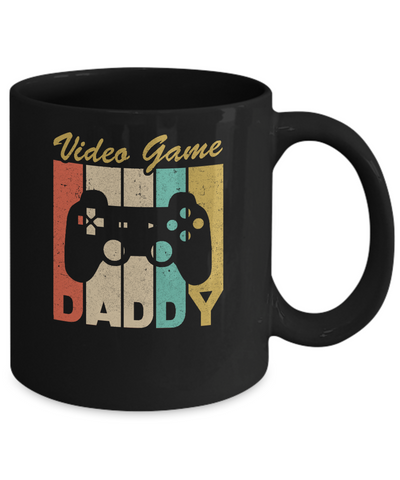 Retro Vintage Daddy Video Games Gaming Dad Fathers Day Gift Mug-Coffee Mug-11oz Mug-Black