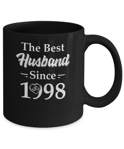 23th Married Together Anniversary Since 1998 Husband Wife Mug-Coffee Mug-11oz Mug-Black