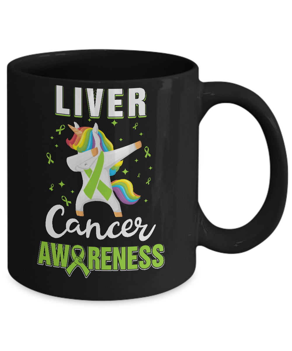 Inspirational Liver Cancer Awareness Unicorn Support Mug-Coffee Mug-11oz Mug-Black