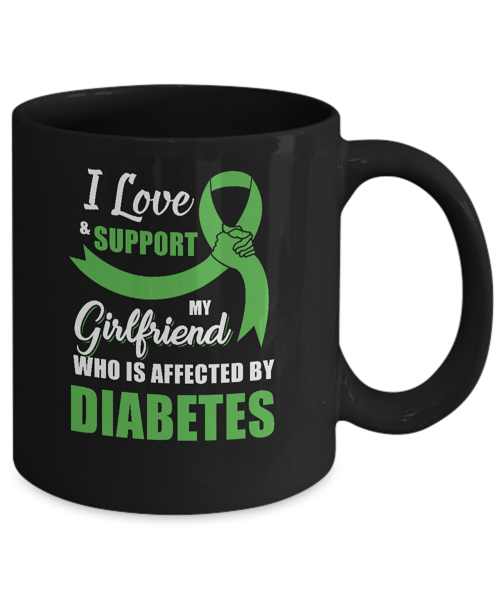 Lymphoma Awareness Support Green Girlfriend Boyfriend Mug-Coffee Mug-11oz Mug-Black