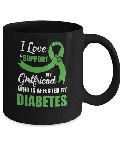 Lymphoma Awareness Support Green Girlfriend Boyfriend Mug-Coffee Mug-11oz Mug-Black