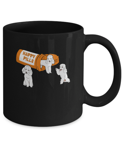 Poodles Happy Pills Mug-Coffee Mug-11oz Mug-Black
