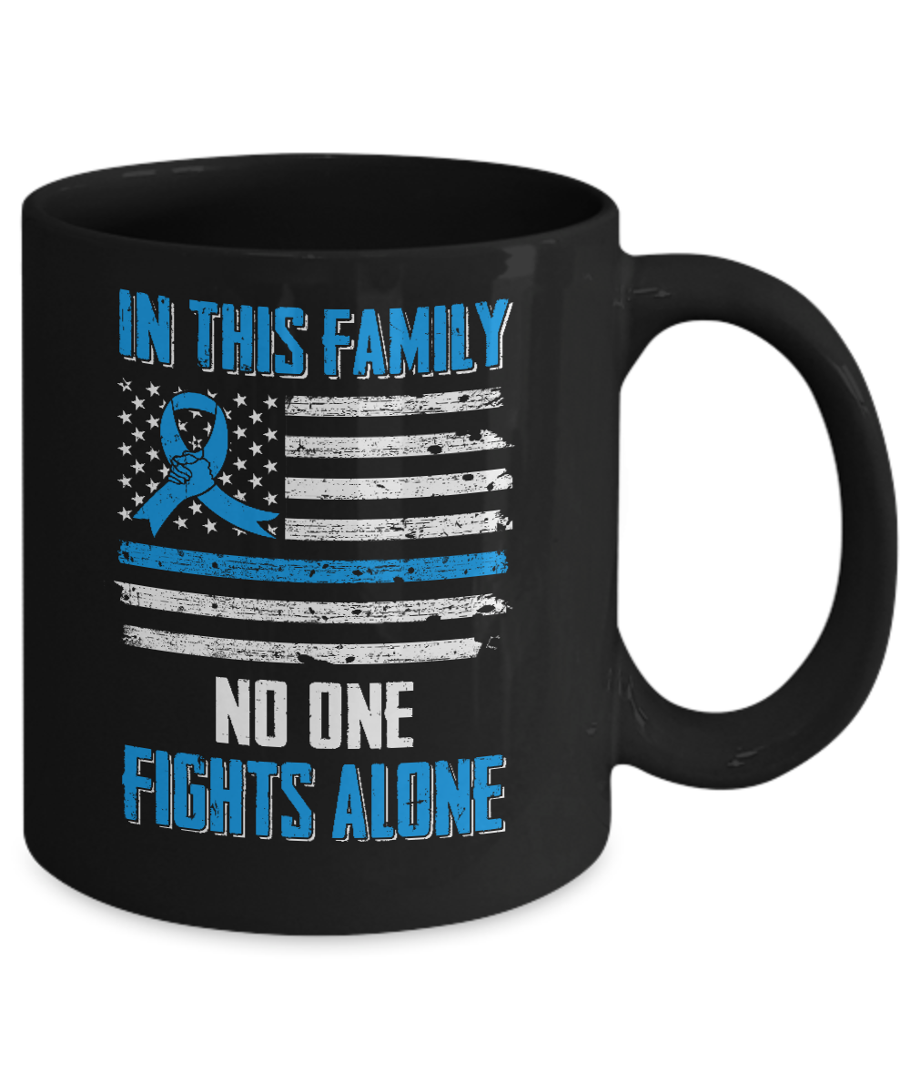 In This Family No One Fights Alone Prostate Cancer Mug-Coffee Mug-11oz Mug-Black