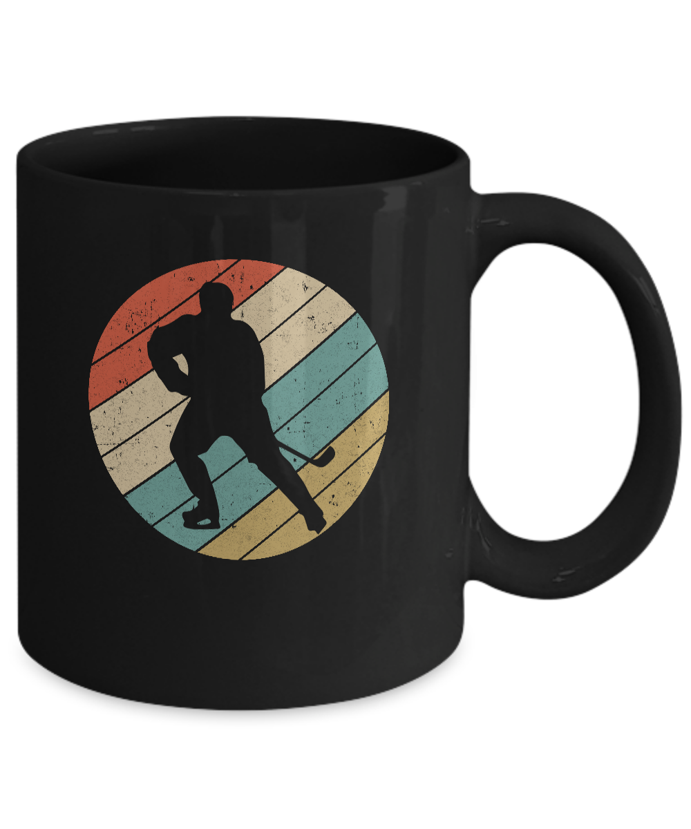 Retro Vintage Hockey Gifts Mug-Coffee Mug-11oz Mug-Black