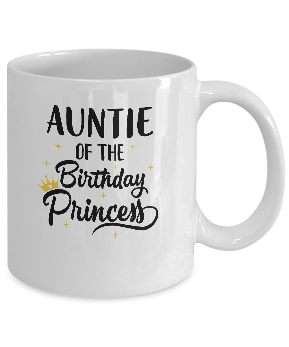 Auntie Of The Birthday Princess Matching Family Party Mug-Coffee Mug-11oz Mug-White