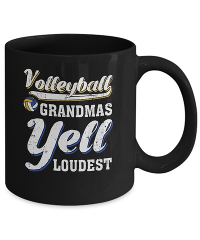 Volleyball Grandmas Yell Loudest Mug-Coffee Mug-11oz Mug-Black