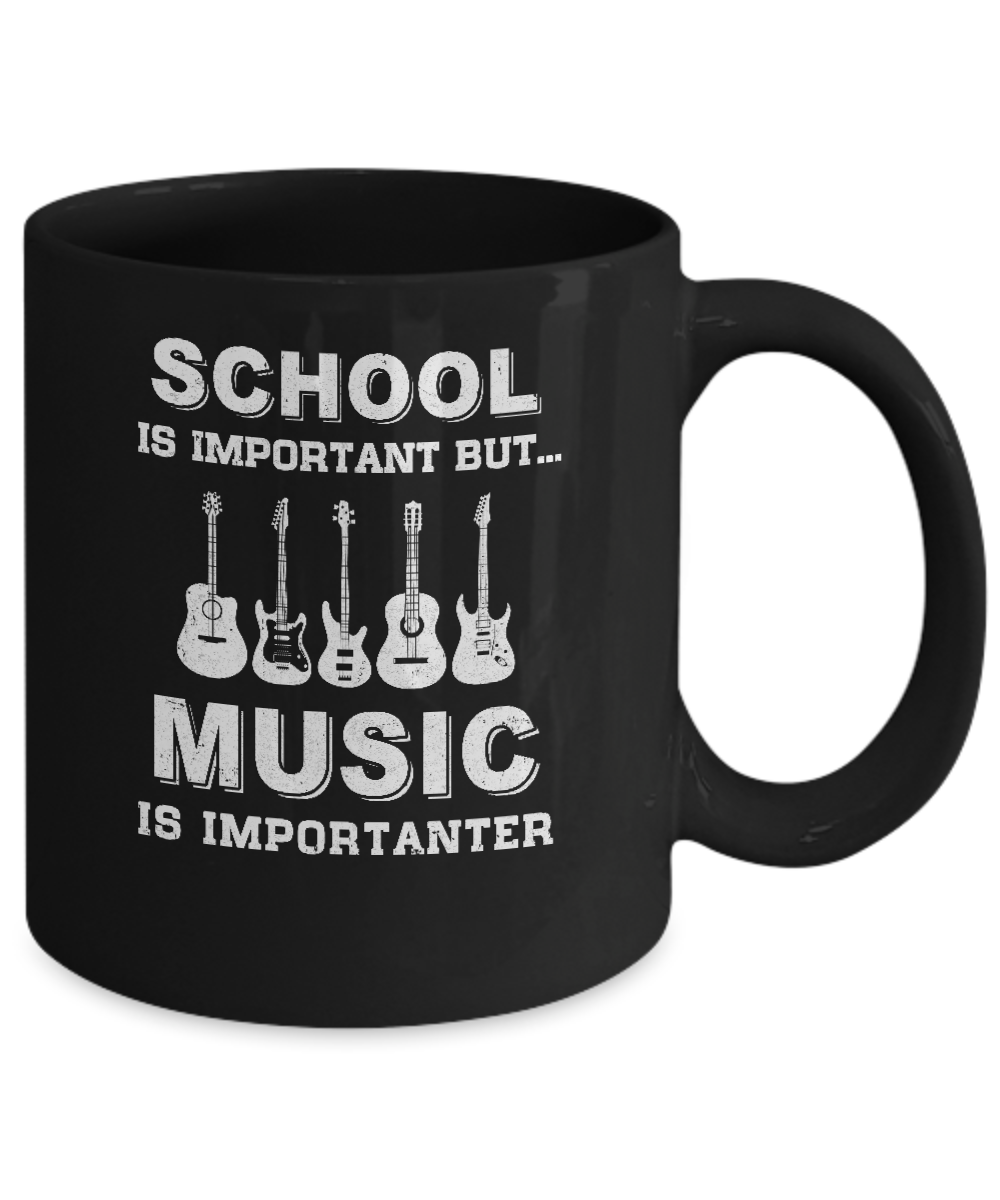 School Important Bass Guitar Player Is Importanter Gift Mug-Coffee Mug-11oz Mug-Black