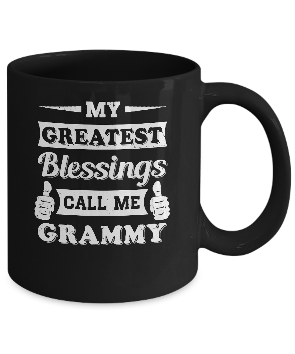 My Greatest Blessings Call Me Grammy Mug-Coffee Mug-11oz Mug-Black