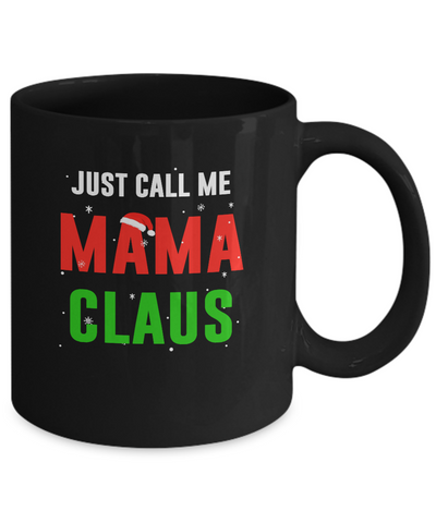Santa Mama Claus Matching Family Christmas Pajamas Mug-Coffee Mug-11oz Mug-Black