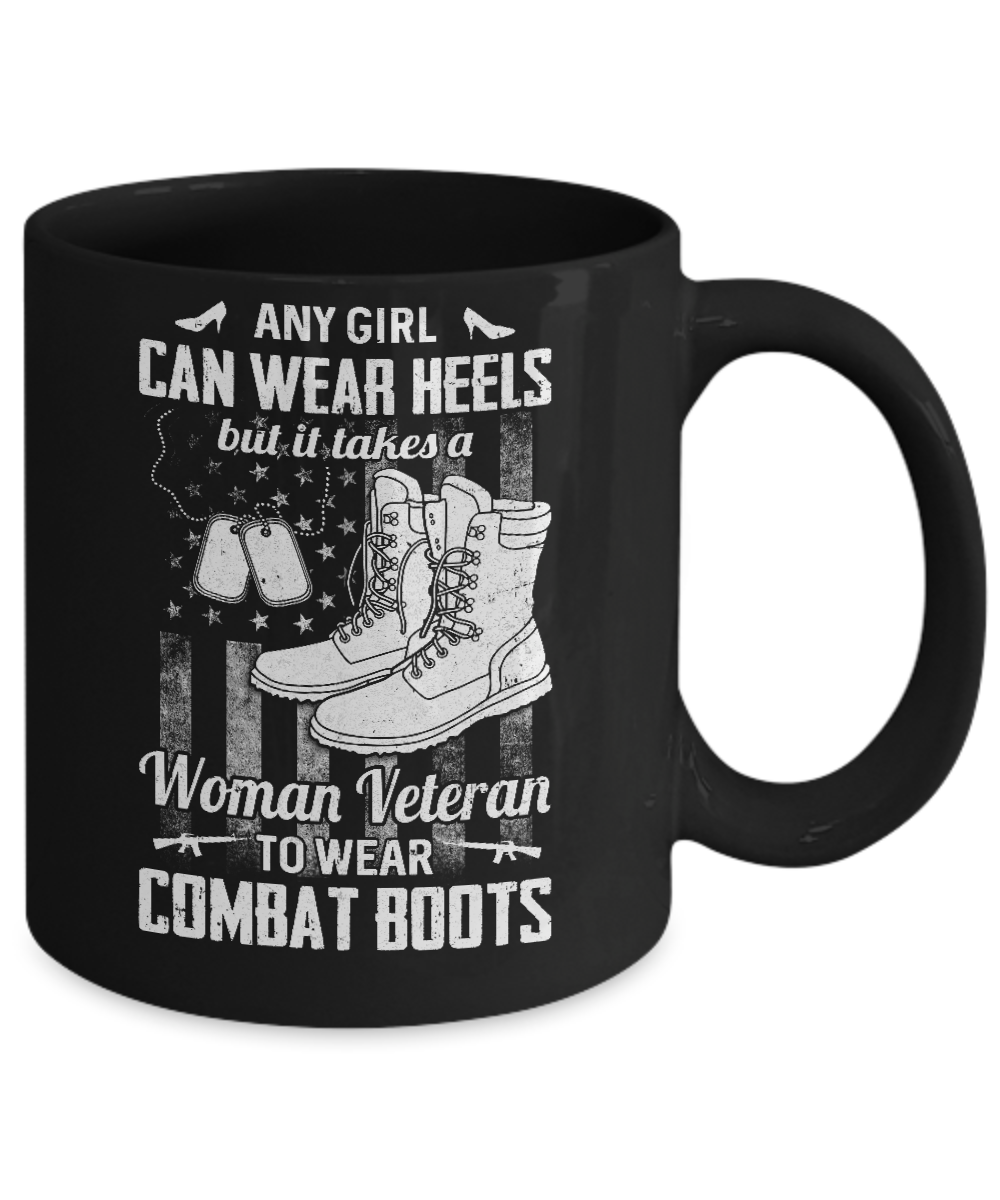 Woman Veteran To Wear Combat Boots Mug-Coffee Mug-11oz Mug-Black