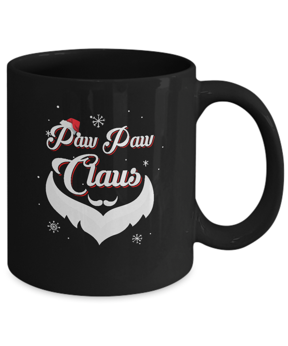 Santa Beard Matching Christmas Pajamas Paw Paw Claus Mug-Coffee Mug-11oz Mug-Black