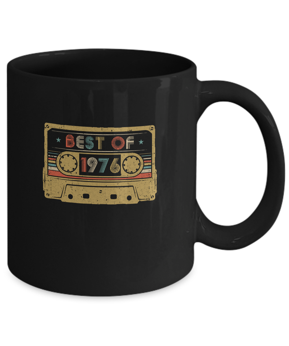 Vintage Cassette Best Of 1976 45th Cassette Birthday Gifts Mug-Coffee Mug-11oz Mug-Black