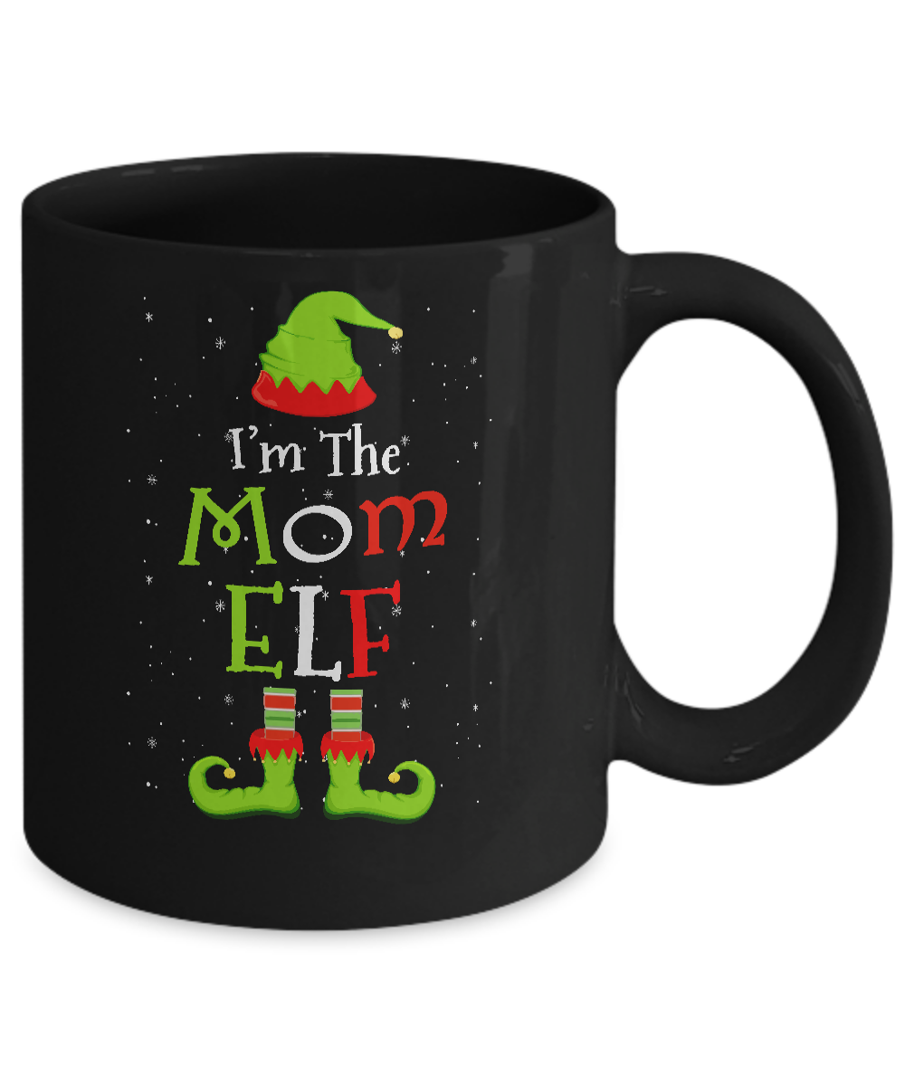 I'm The Mom Elf Family Matching Funny Christmas Group Gift Mug-Coffee Mug-11oz Mug-Black