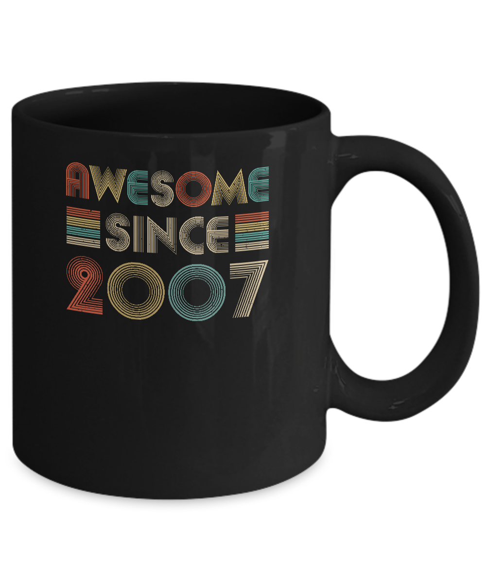 Awesome Since 2007 14th Birthday Gifts Mug-Coffee Mug-11oz Mug-Black