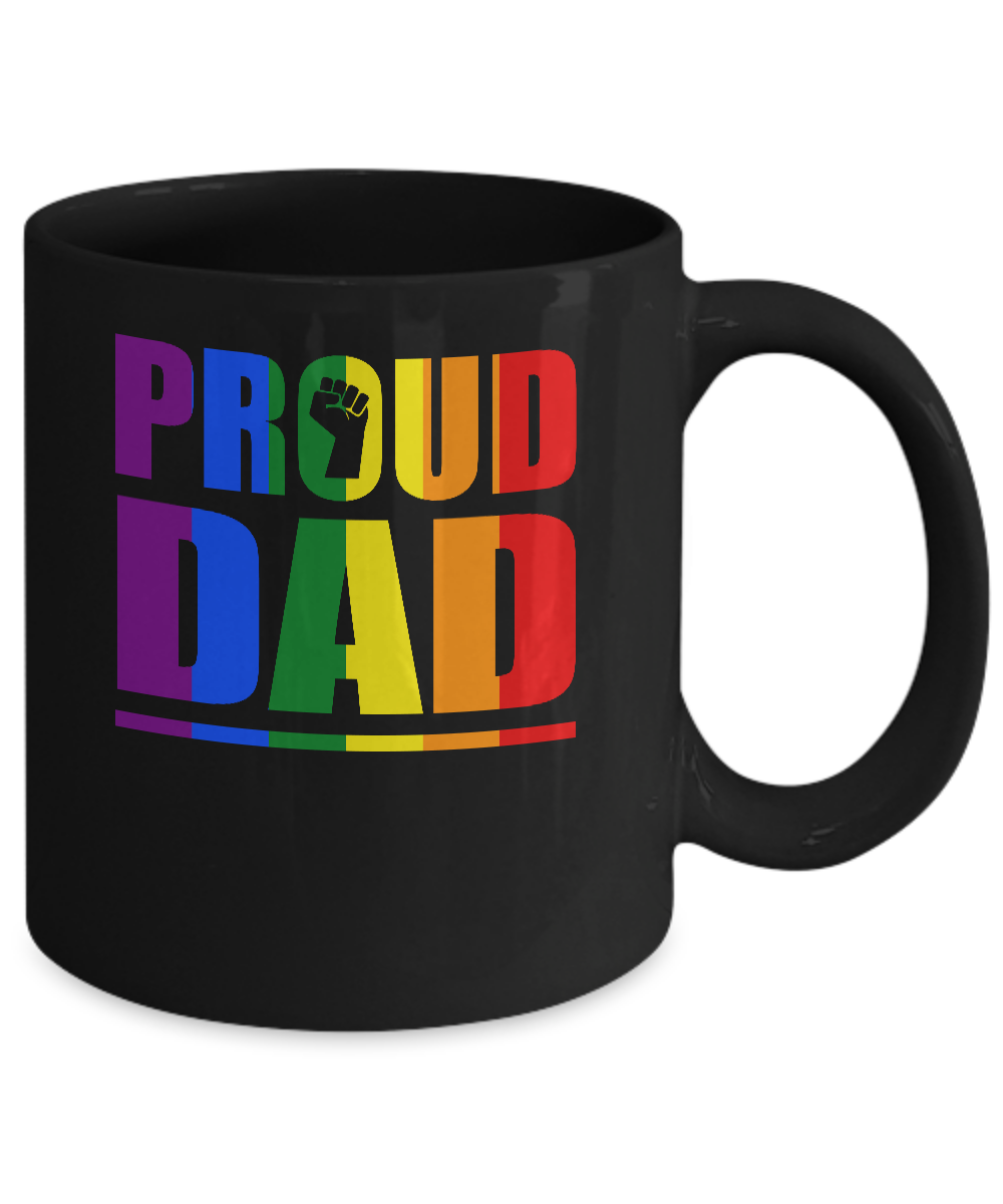 Proud Dad Gay Pride Month LGBT Mug-Coffee Mug-11oz Mug-Black