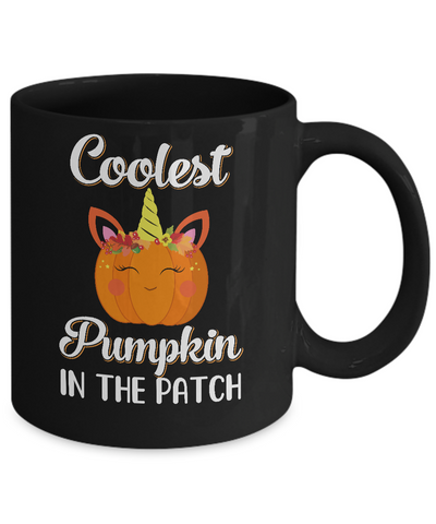 Kids Coolest Pumpkin In The Patch Halloween Costume Boys Mug-Coffee Mug-11oz Mug-Black