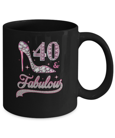 40 And Fabulous 40 Years Old 1981 40th Birthday Gift Mug-Coffee Mug-11oz Mug-Black