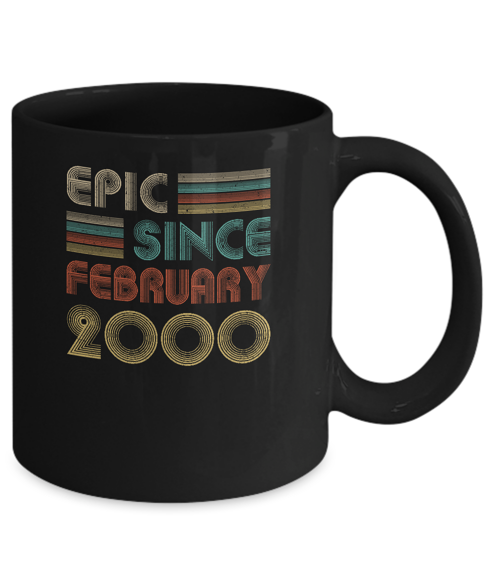 Epic Since February 2000 Vintage 21th Birthday Gifts Mug-Coffee Mug-11oz Mug-Black