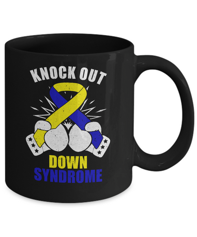 Boxing knock out Down Syndrome Awareness Support Mug-Coffee Mug-11oz Mug-Black