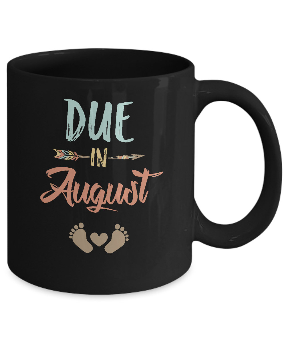 Due Date August 2021 Announcement Mommy Bump Pregnancy Mug-Coffee Mug-11oz Mug-Black