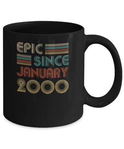 Epic Since January 2000 Vintage 21th Birthday Gifts Mug-Coffee Mug-11oz Mug-Black