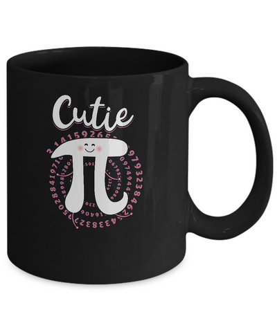 Cutie Pi Cute Math Pi Day Gifts Mug-Coffee Mug-11oz Mug-Black