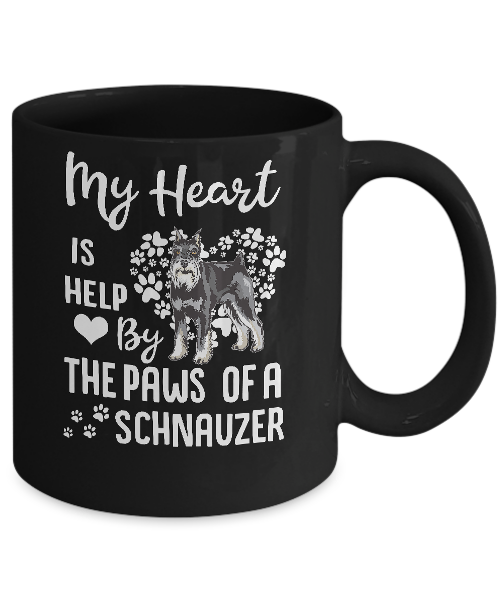 My Heart Is Held By The Paws Of A Schnauzer Lover Mug-Coffee Mug-11oz Mug-Black