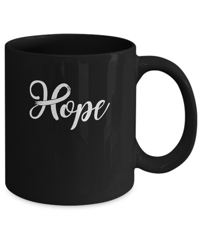 Lung Cancer Awareness White Ribbon Hope Mug-Coffee Mug-11oz Mug-Black