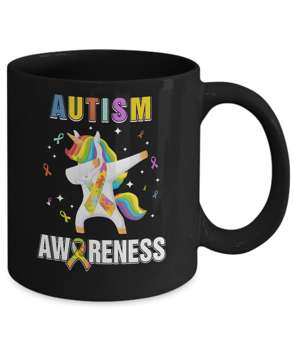 Inspirational Autism Awareness Unicorn Support Mug-Coffee Mug-11oz Mug-Black