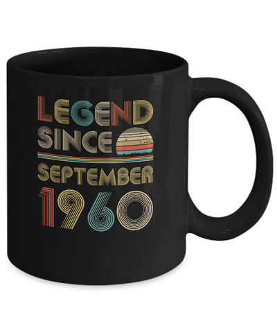Legend Since September 1960 Vintage 61th Birthday Gifts Mug-Coffee Mug-11oz Mug-Black