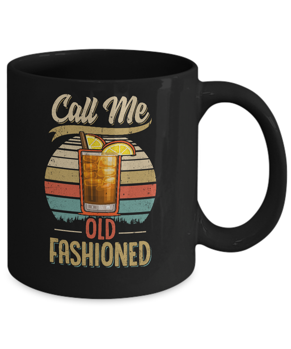 Sunset Vintage Lemon Juice Call Me Old Fashioned Mug-Coffee Mug-11oz Mug-Black