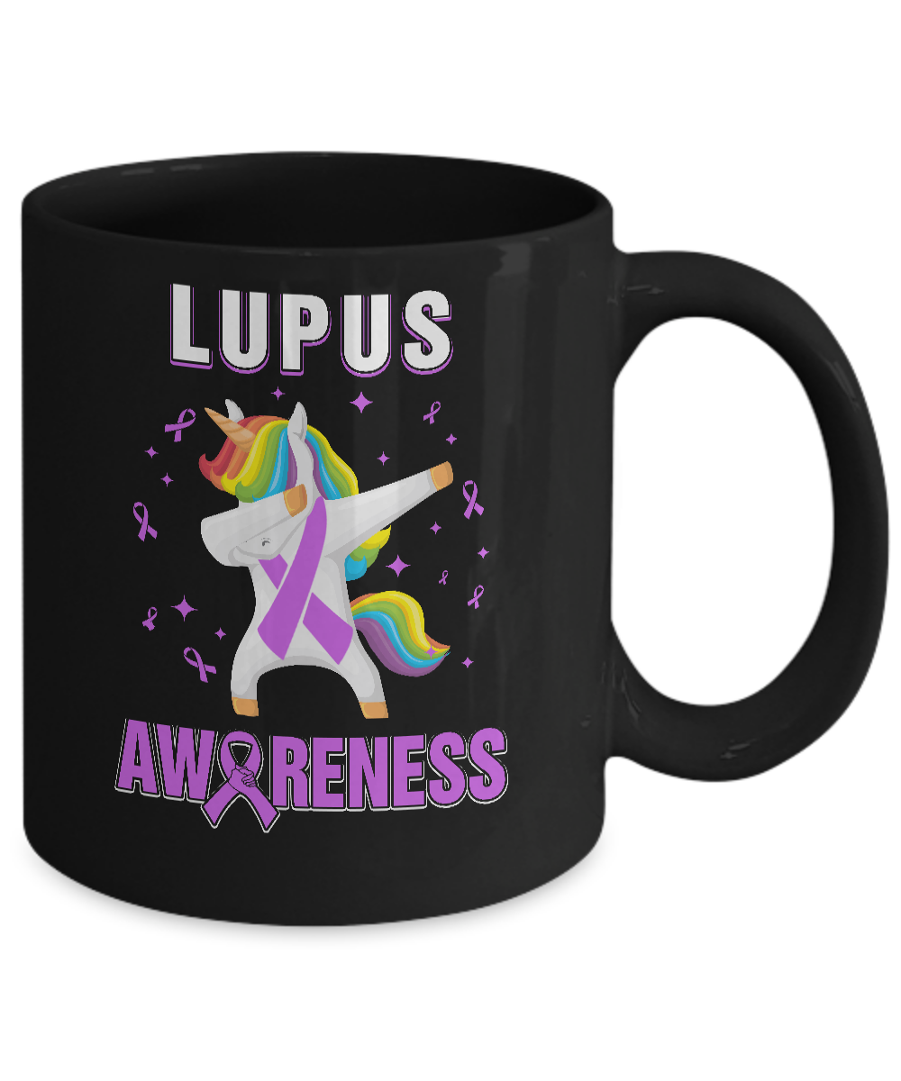 Inspirational Lupus Awareness Unicorn Support Mug-Coffee Mug-11oz Mug-Black