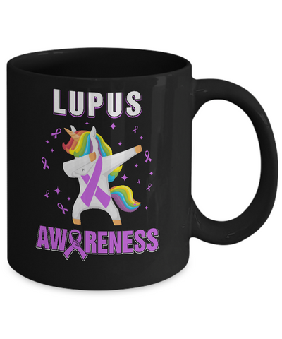 Inspirational Lupus Awareness Unicorn Support Mug-Coffee Mug-11oz Mug-Black