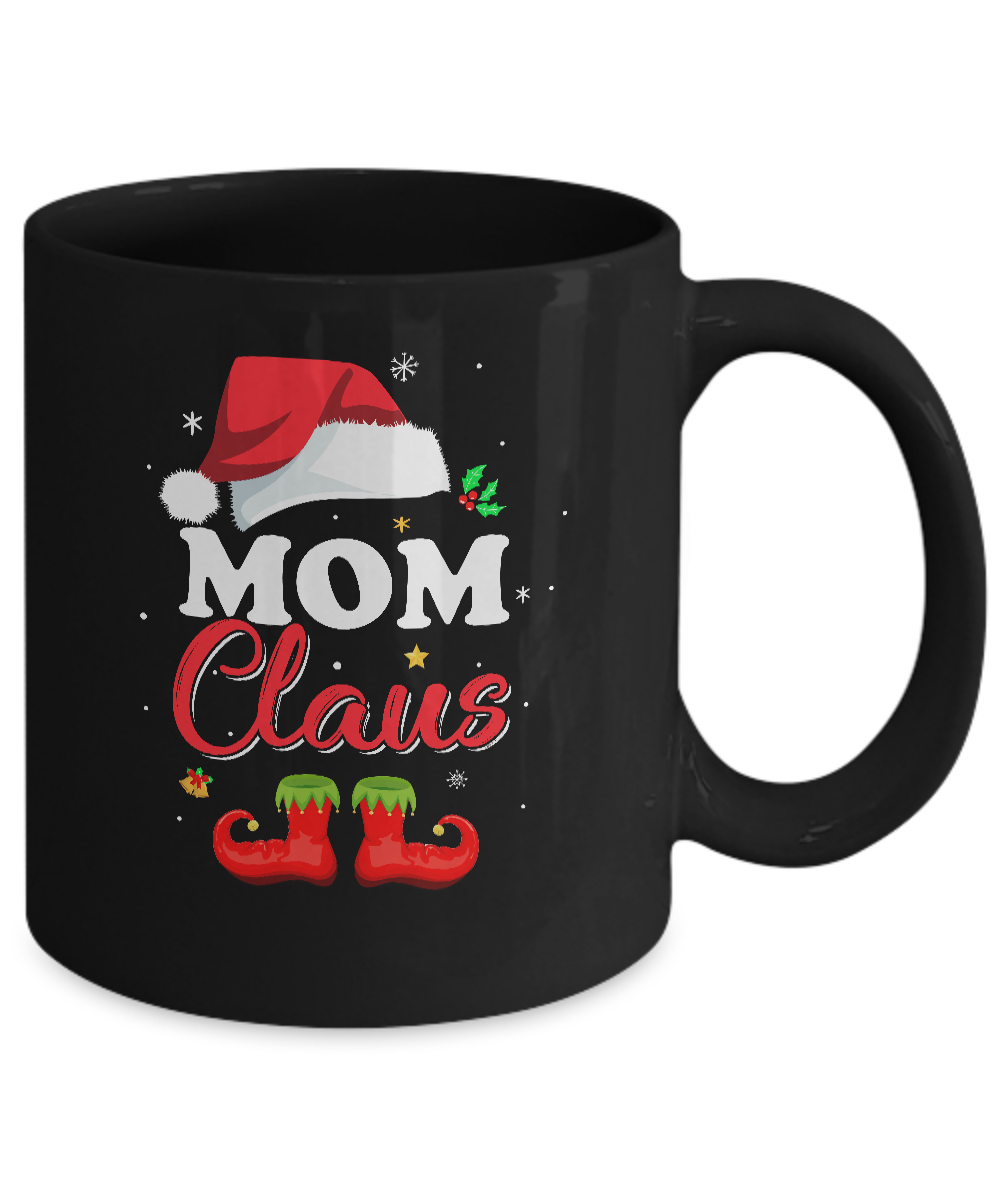 Santa Mom Claus Matching Family Pajamas Christmas Gifts Mug-Coffee Mug-11oz Mug-Black