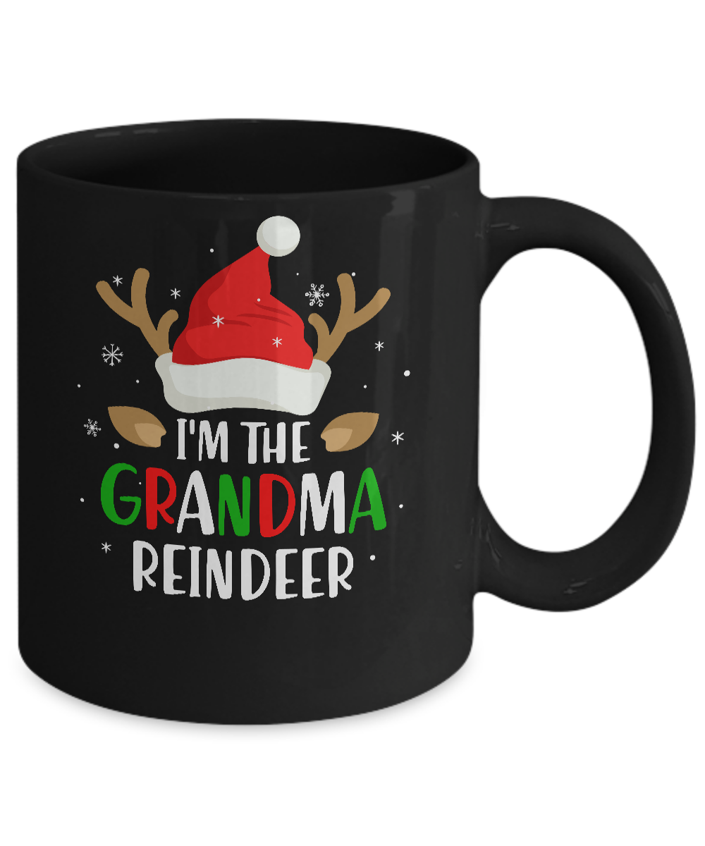 I'm The Grandma Reindeer Matching Family Christmas Mug-Coffee Mug-11oz Mug-Black
