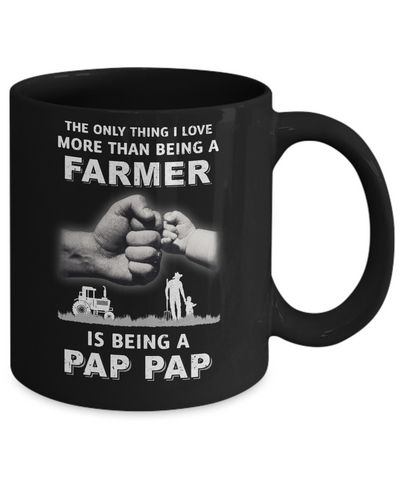 Love More Than Farmer Being A Pap Pap Fathers Day Mug-Coffee Mug-11oz Mug-Black