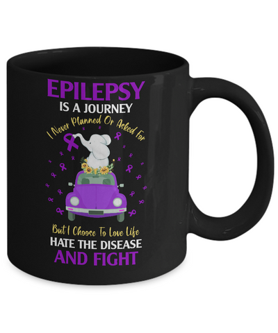 Epilepsy Awareness Is A Journey Mug-Coffee Mug-11oz Mug-Black