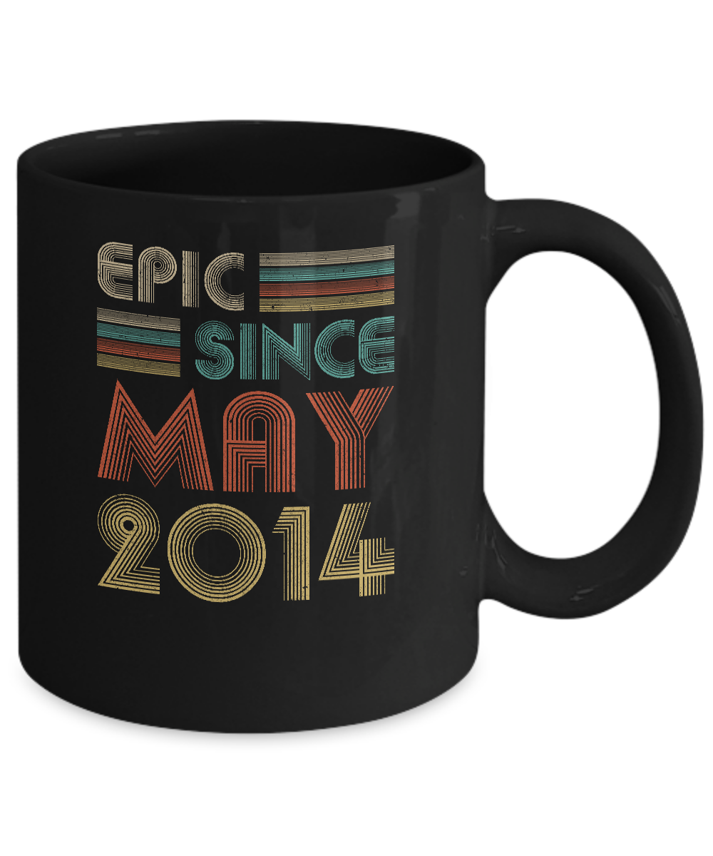 Epic Since May 2014 Vintage 7th Birthday Gifts Youth Mug-Coffee Mug-11oz Mug-Black