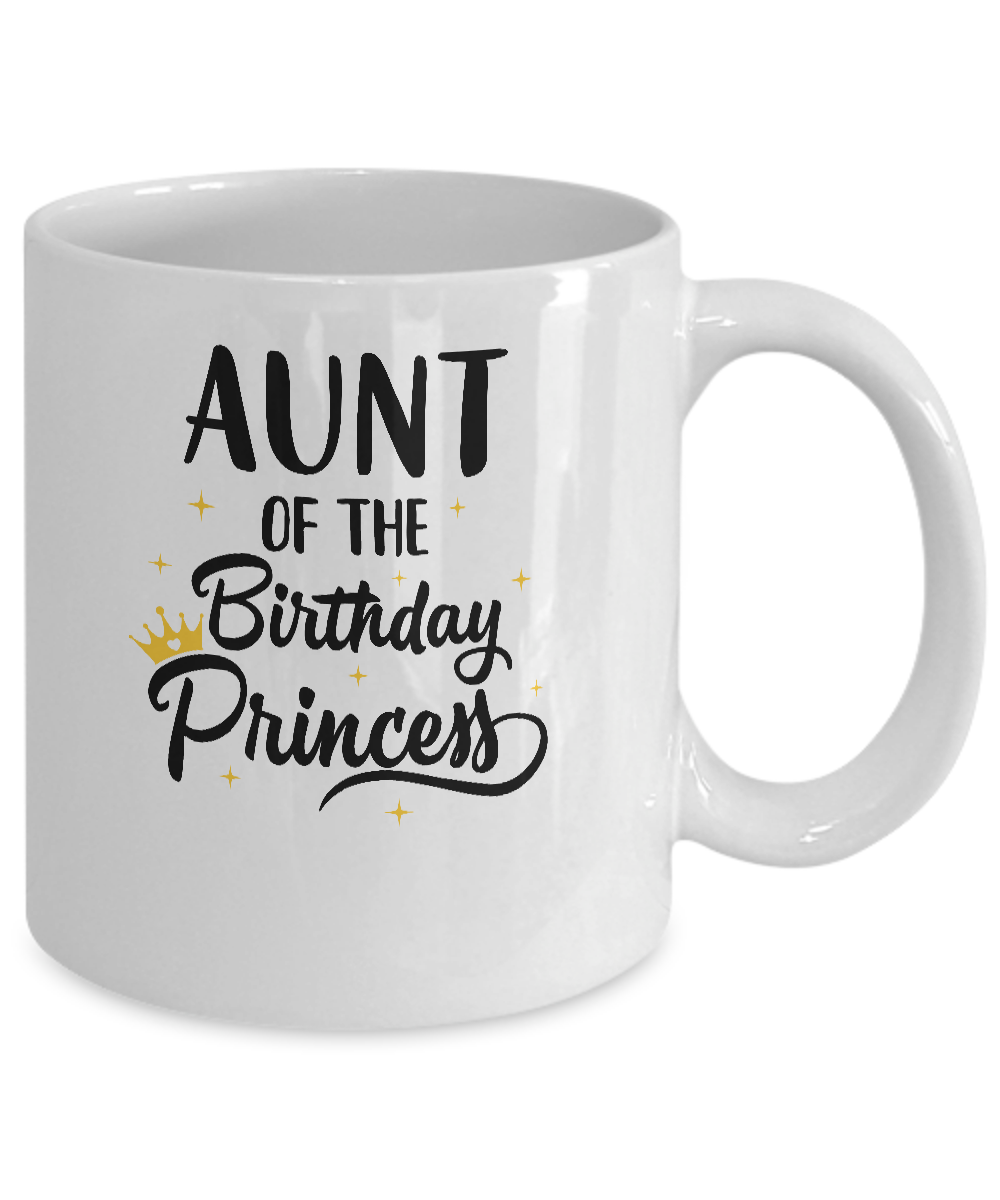 Aunt Of The Birthday Princess Matching Family Party Mug-Coffee Mug-11oz Mug-White