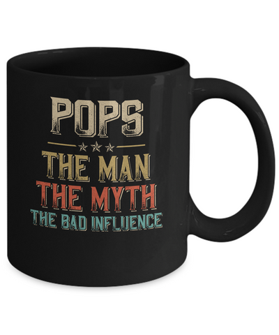 Vintage Pops The Man The Myth The Bad Influence Mug-Coffee Mug-11oz Mug-Black