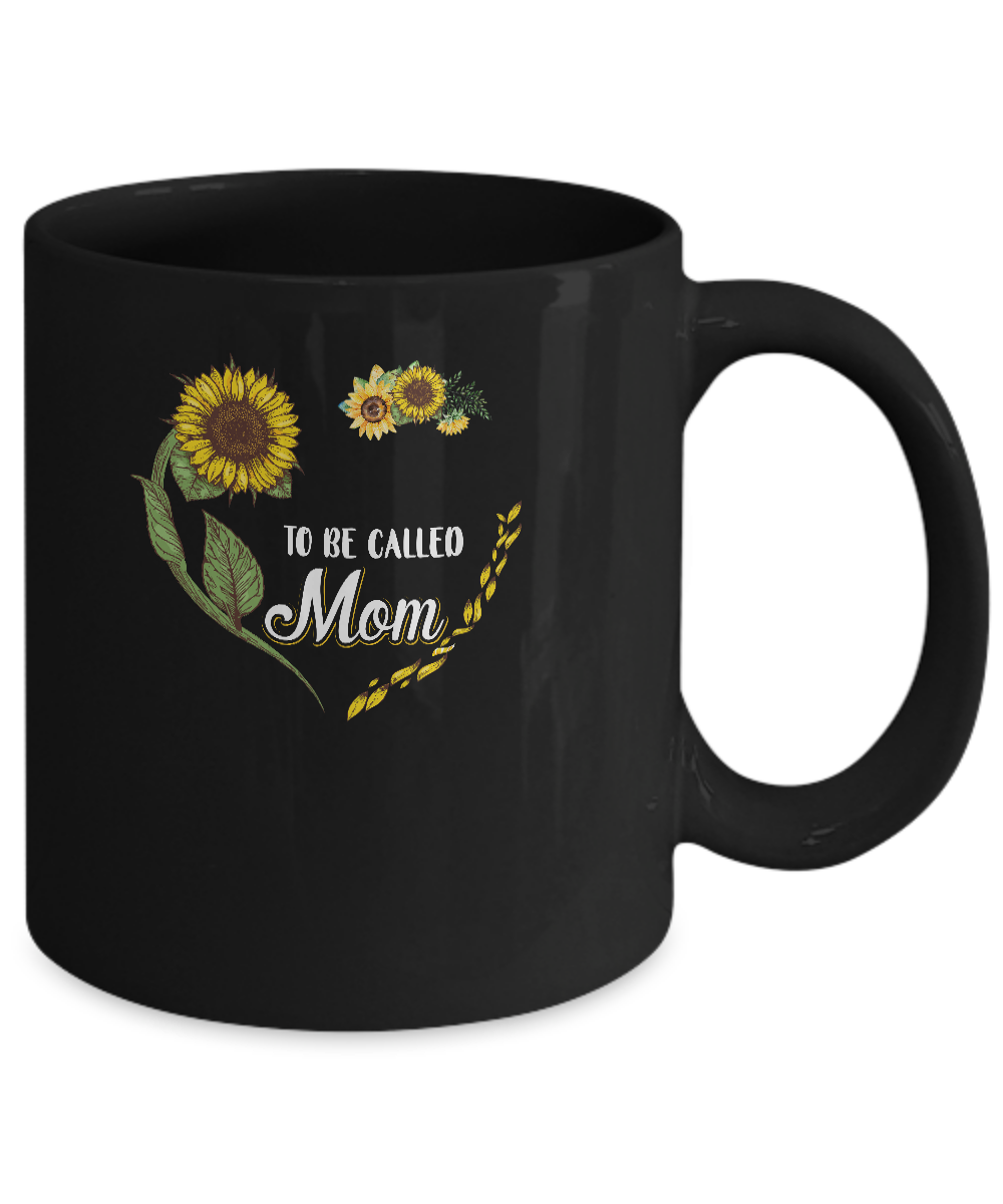 Blessed To Be Called Mom Sunflower Mothers Day Gift Mug-Coffee Mug-11oz Mug-Black