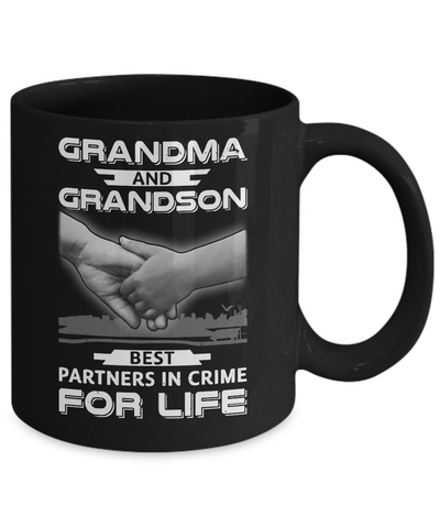 Grandma And Grandson Best Partners In Crime For Life Mug-Coffee Mug-11oz Mug-Black