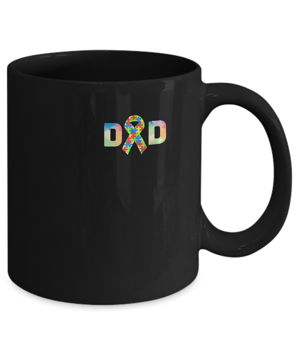 Autism Dad Support Awareness Autistic Parents Gifts Mug-Coffee Mug-11oz Mug-Black