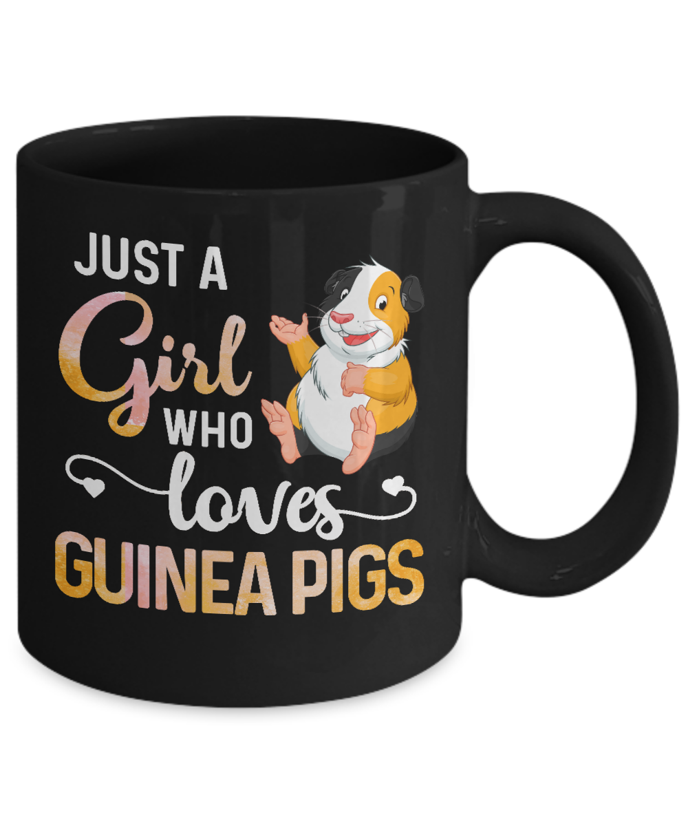 Just A Woman Who Loves Guinea Pigs Mug-Coffee Mug-11oz Mug-Black