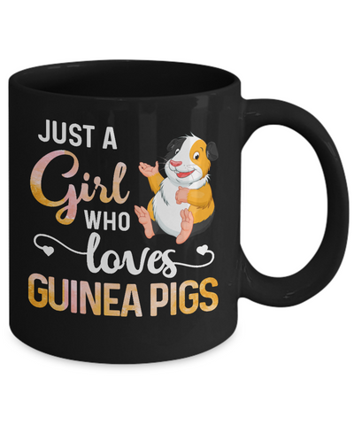 Just A Woman Who Loves Guinea Pigs Mug-Coffee Mug-11oz Mug-Black