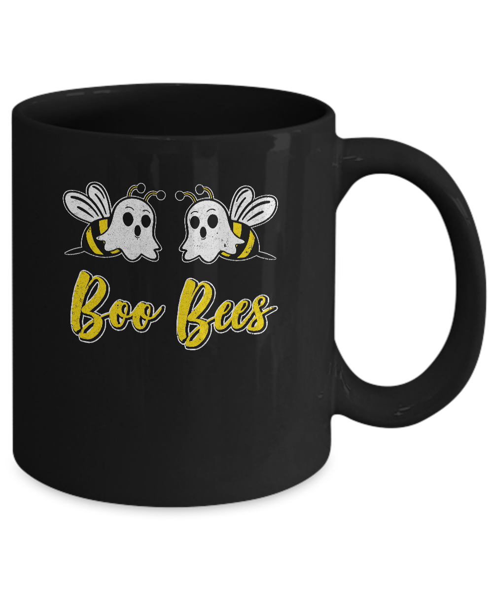Boo Bees Couple Halloween Costume Funny Bee Ghost Mug-Coffee Mug-11oz Mug-Black